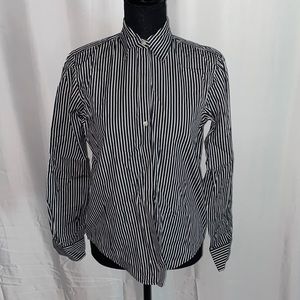 Black and white button down
